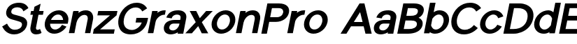 StenzGraxonPro font