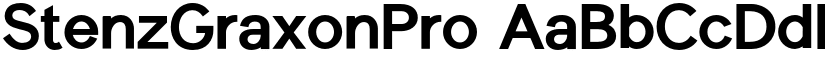 StenzGraxonPro font
