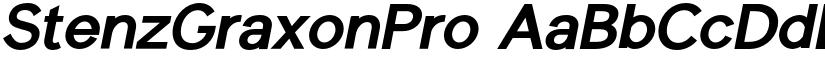 StenzGraxonPro font
