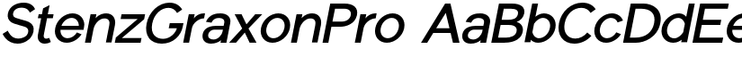 StenzGraxonPro font