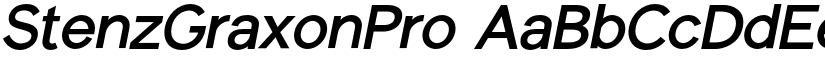 StenzGraxonPro font