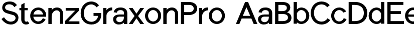 StenzGraxonPro font