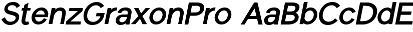 StenzGraxonPro font