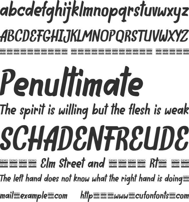 INDIEFEST Demo font preview