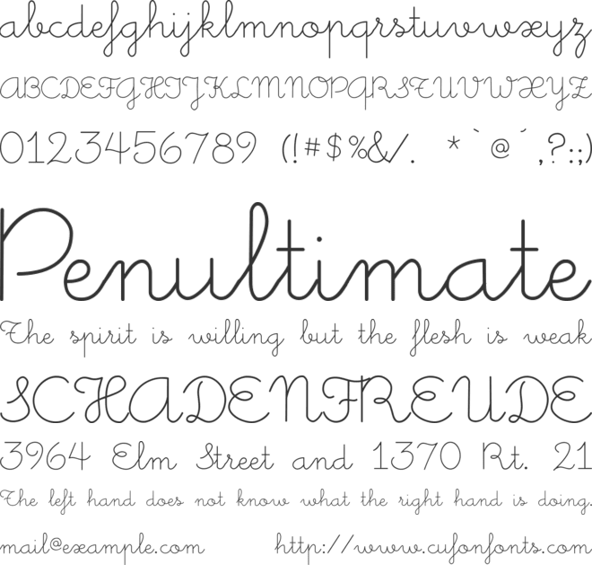 Little Days font preview
