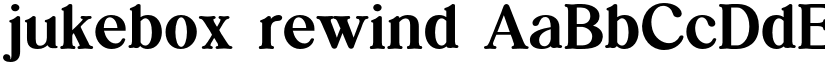 jukebox rewind font