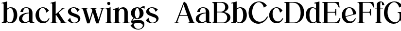 backswings font