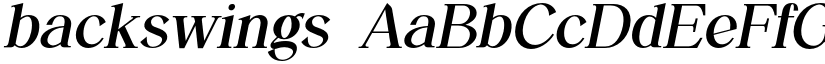 backswings font