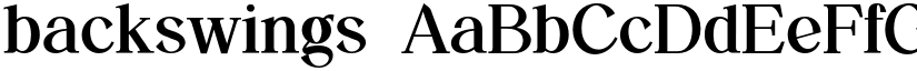 backswings font