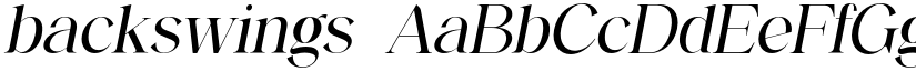backswings font