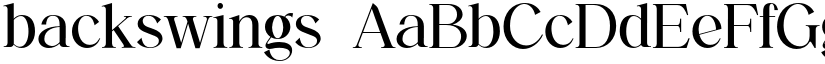 backswings font