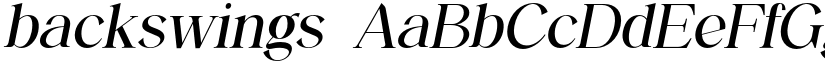 backswings font