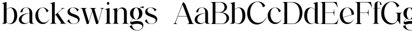 backswings font download