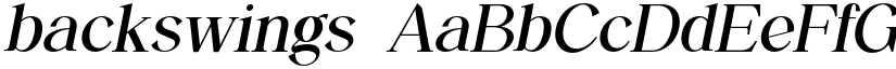 backswings font