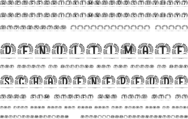 Axora Split Monogram font preview