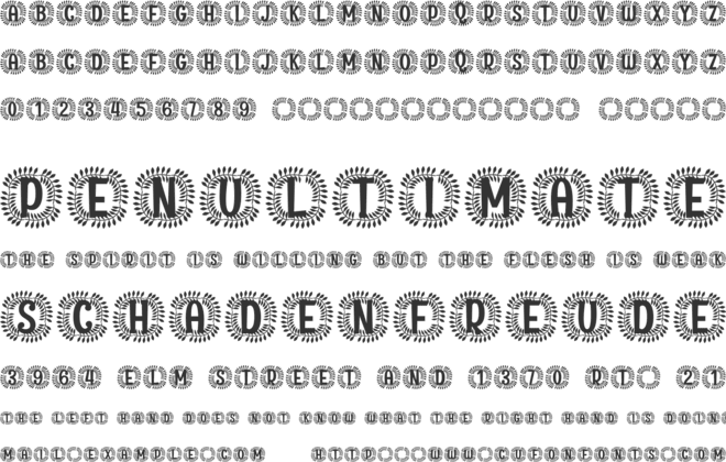 Axora Monogram font preview