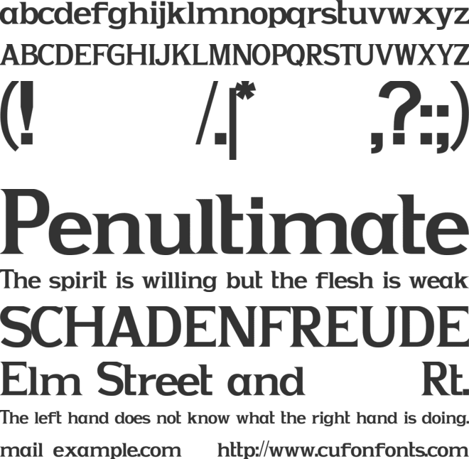 FERIUM font preview