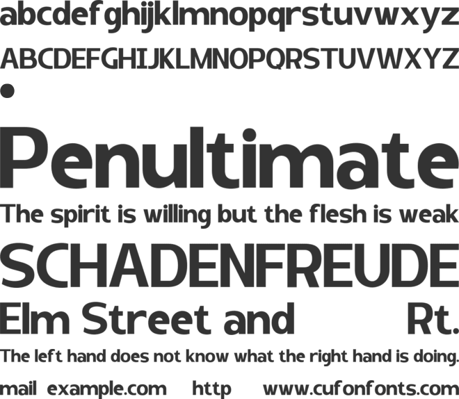Benova font preview