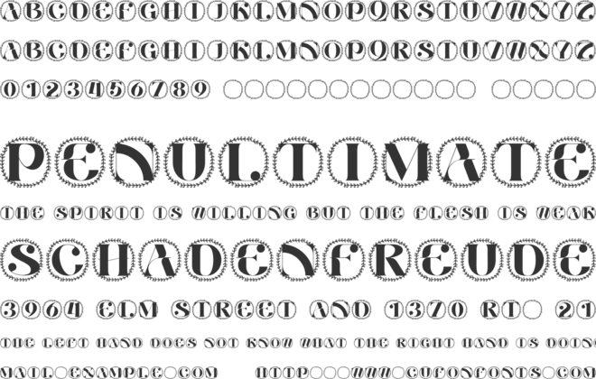 Bloomcrest Monogram font preview