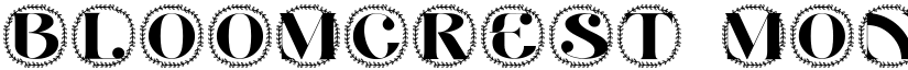 Bloomcrest Monogram font download