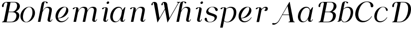 BohemianWhisper font