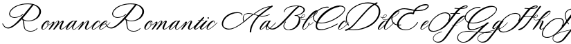 RomanceRomantic font