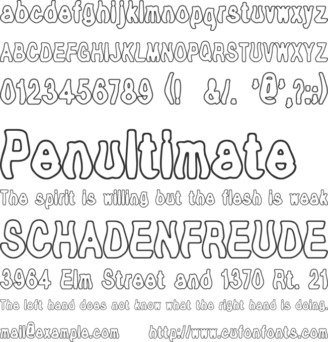 Tioem Open font preview