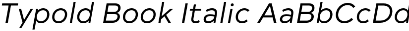 Typold Book Italic font