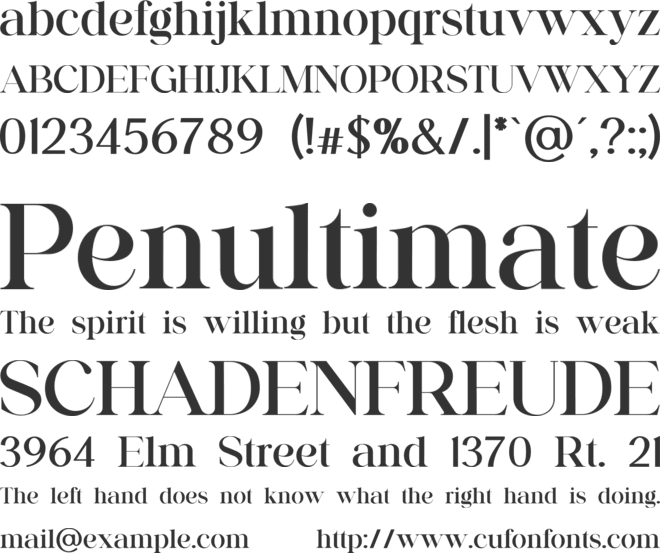 VintageFactory font preview