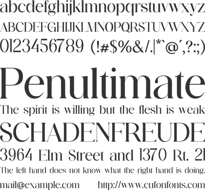 ModestSteady font preview