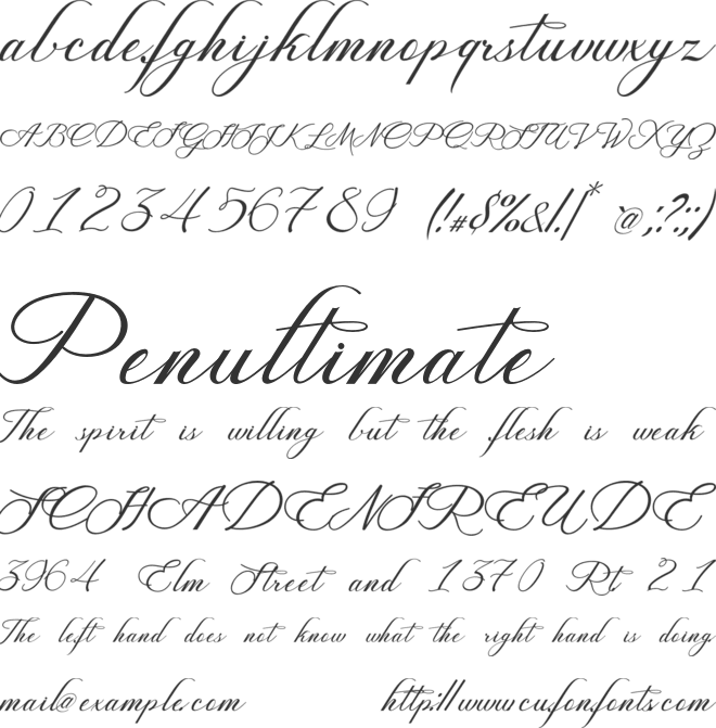 JasmineRosemary font preview