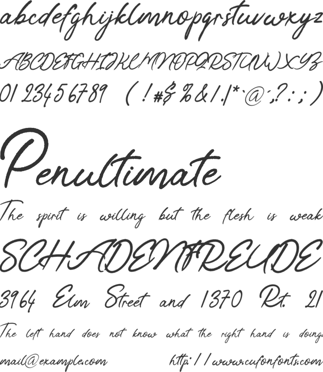 TropicalStreamline font preview