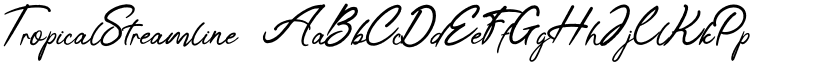 TropicalStreamline font