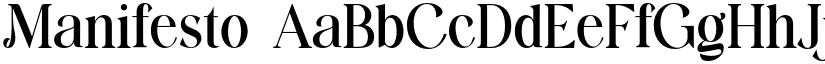 Manifesto font