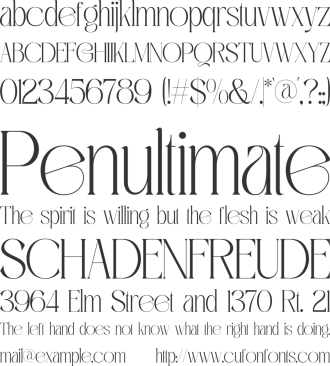 Altheyra font preview