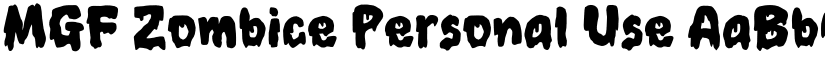MGF Zombice Personal Use font download