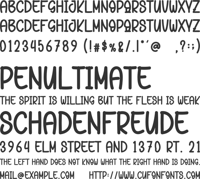 Butter Milk font preview