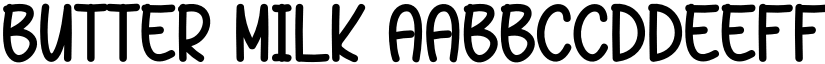Butter Milk font