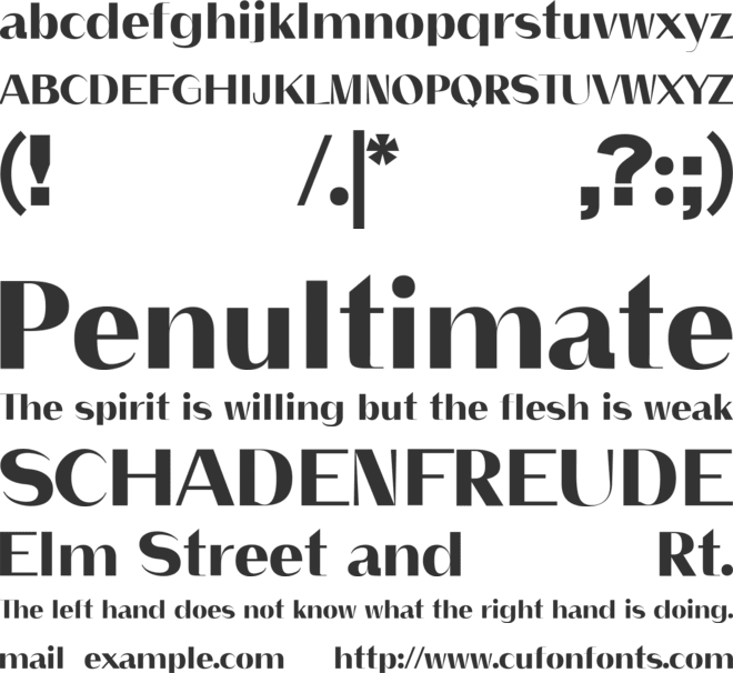 SILK font preview