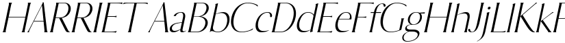 HARRIET font
