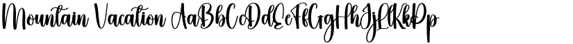 Mountain Vacation font
