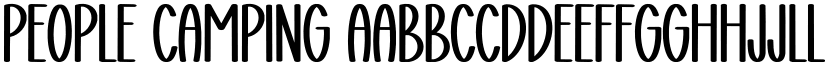 People Camping font