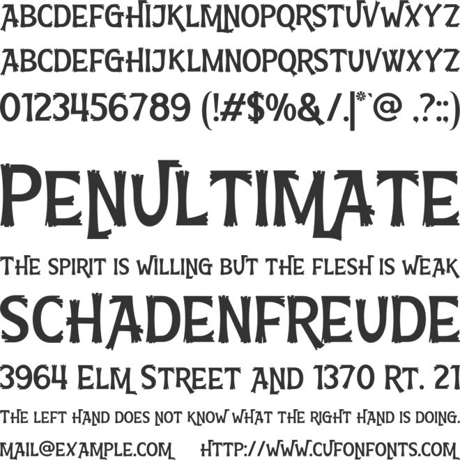 Calathea font preview