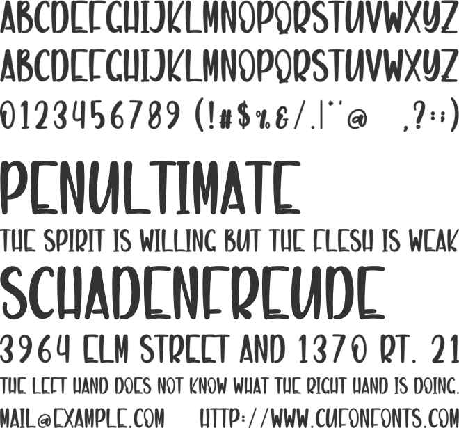 Father Vacation font preview