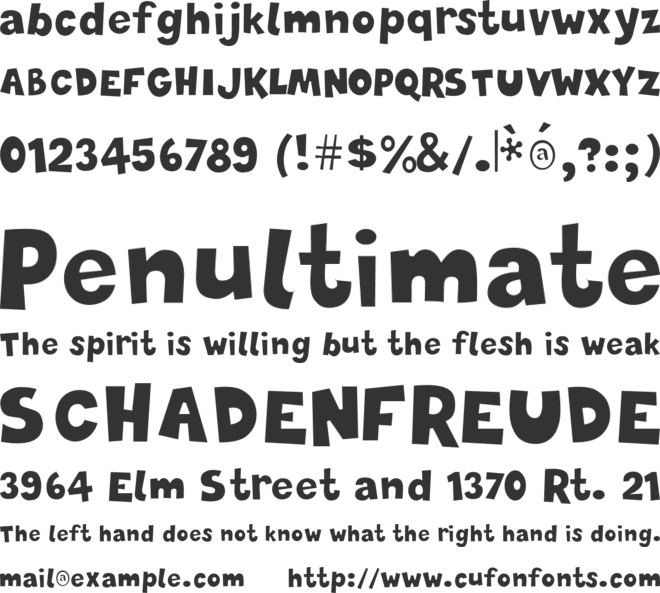 Dan Versus Family font preview