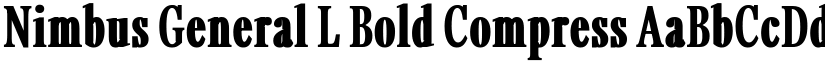 Nimbus General L Bold Compress font