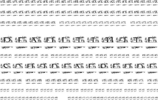 Elarose Split Monogram font preview