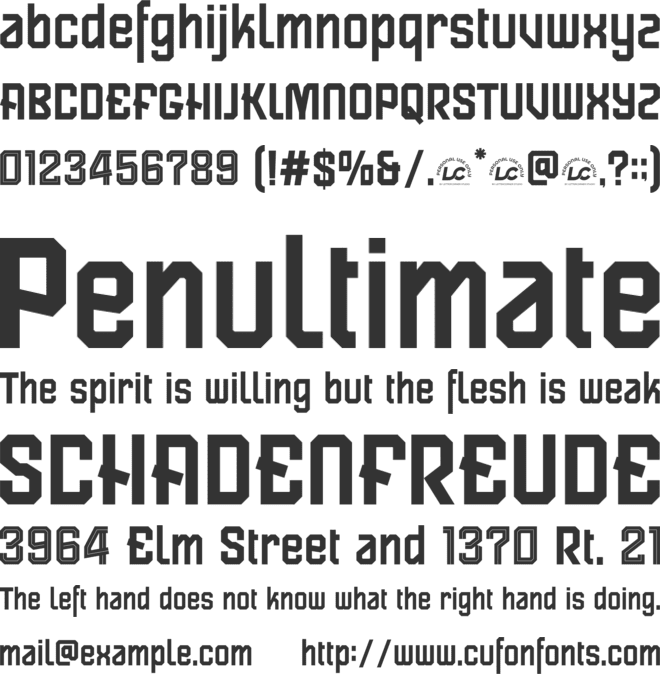 Colosseon font preview