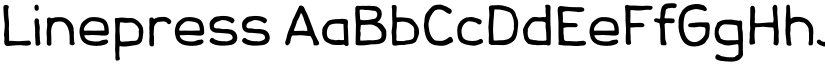 Linepress font
