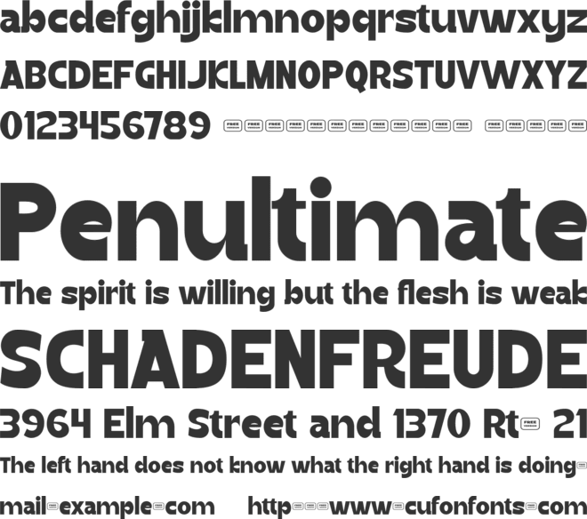 Rodnick Free Trial font preview